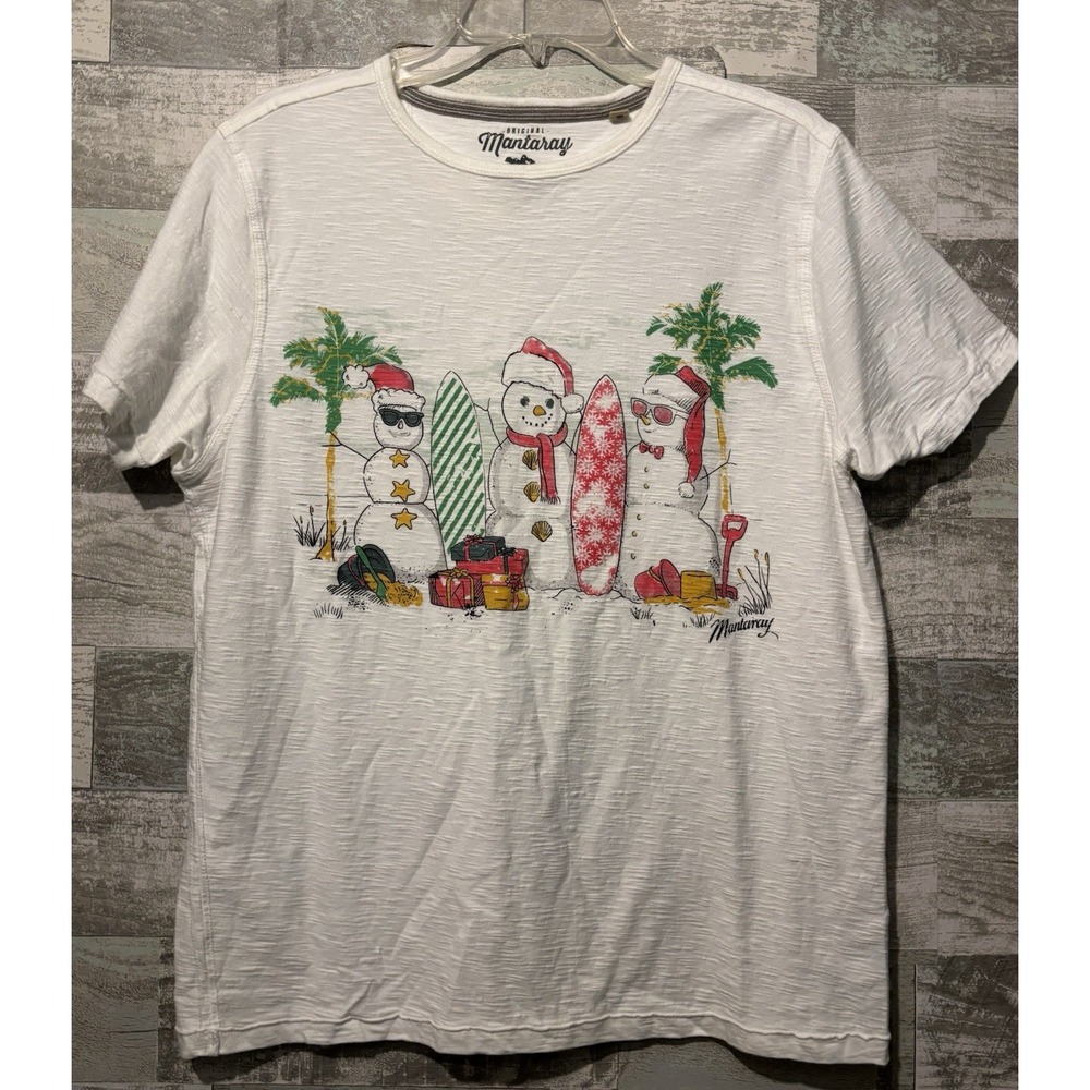 Mantaray Christmas Surfer Snowmen Size M - RARE